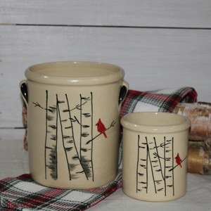 1/2 Gallon Modern Crock- Winter Birch