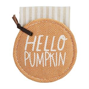 Hello Pumpkin Pot Holder & Towel Set