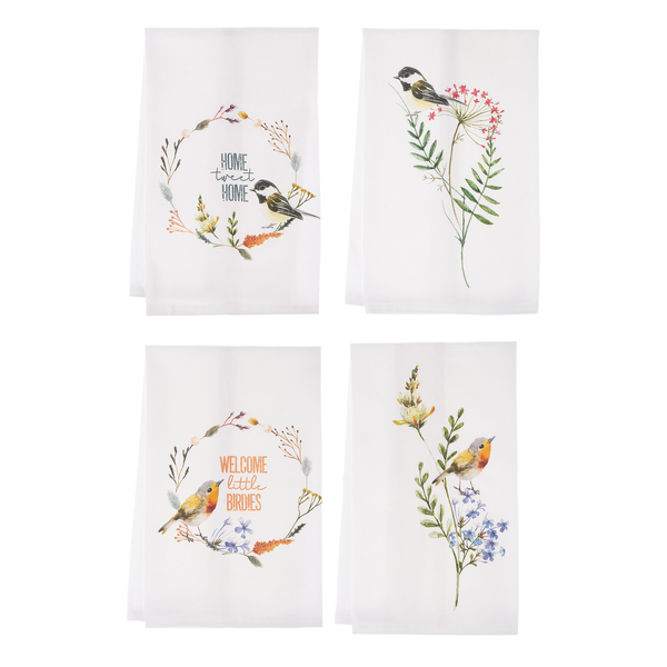 Wildflower & Bird Tea Towel