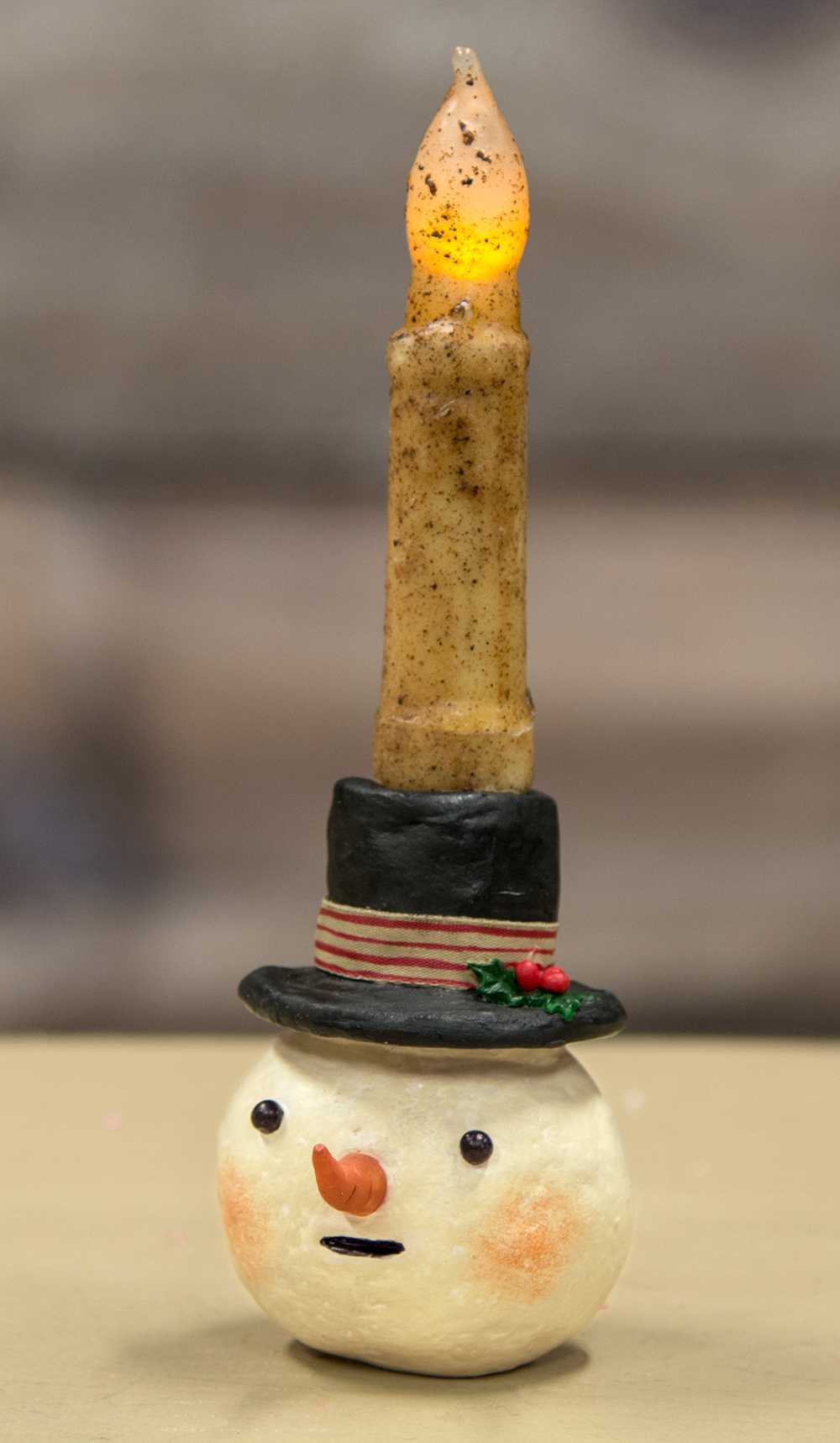 Snowman Taper Holder