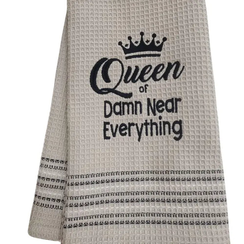 Queen of Damn Tea Towel