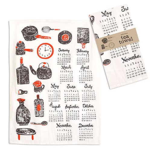 Kitchenware Calendar Tea Towel