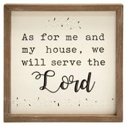 As For Me and My House Framed Wall Sign