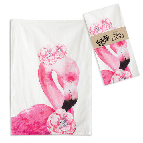 Flamingo Tea Towel