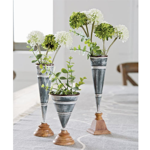 Tin Bud And Stem Vase