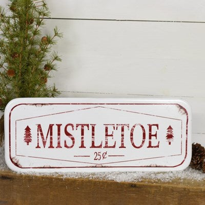 MISTLETOE SIGN WHITE